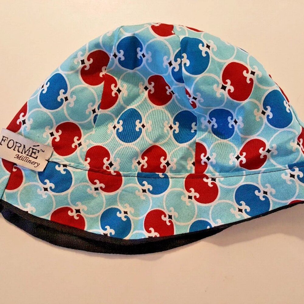 FORME MILLINERY Beanie Hat Custom Handmade Designer Sun Cotton Blue CUTE